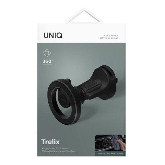 Uniq Trelix mágneses autós tartó szellőzőrácsba, fekete