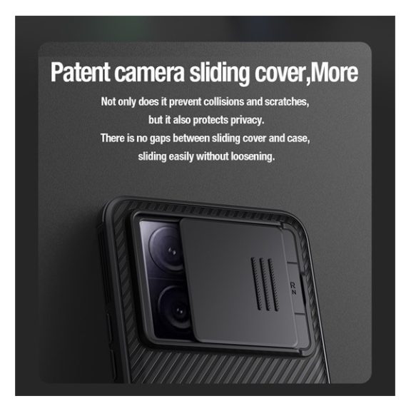 Nillkin CamShield Pro Xiaomi 13T/13T Pro műanyag hátlap tok, fekete