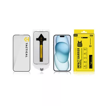   Tactical Impact Barrier Apple iPhone 15 Plus/ iPhone 16 Plus tempered glass kijelzővédő fólia felhelyező kerettel