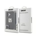 DKNY PU Leather Stack Logo iPhone 16 tok csuklópánttal, zöld