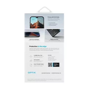   Uniq Optix Privacy iPhone 16 Plus / 15 Plus / 14 Pro Max tempered glass kijelzővédő fólia felhelyező kerettel