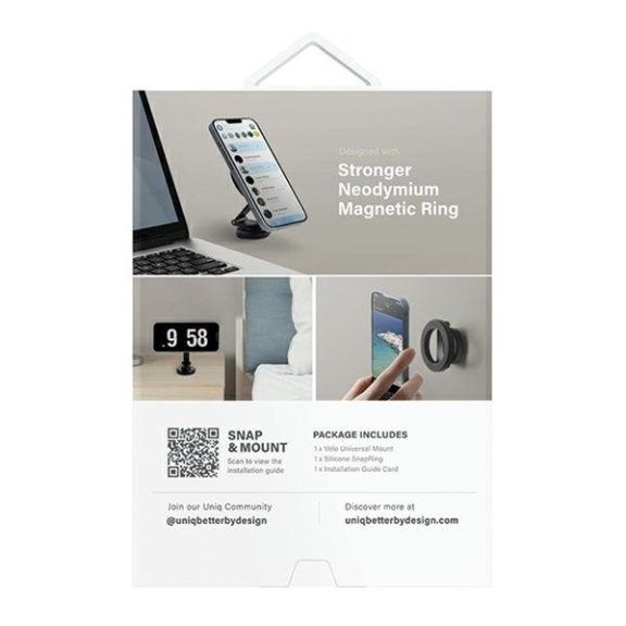 Uniq Velo univerzális mágneses telefon tartó, fekete