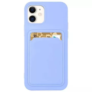   Samsung Galaxy A72 / A72 5G SM-A725F / A726B, Szilikon tok, kártyatartóval, Wooze Card Slot, világoskék