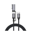 4smarts ComboCord USB-C adatkábel, MagSafe 3 adapterrel, 100W, 2m, fekete