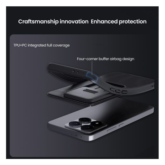 Nillkin CamShield Pro Xiaomi 14T műanyag tok, fekete