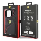 Ferrari Twist Metal Logo iPhone 15 Pro kemény hátlap tok, fekete FEHCP15LPTWK