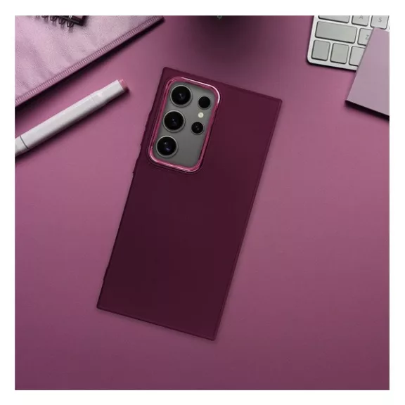 Frame Samsung A16 5G közepesen ütésálló tok kameravédő kerettel, lila