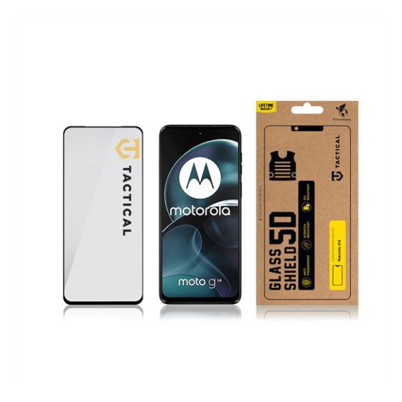 Tactical Glass Shield 5D Motorola G14 kijelzővédő üvegfólia, fekete