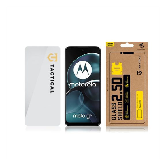 Tactical Glass Shield 2.5D Motorola G14 kijelzővédő üvegfólia, átlátszó