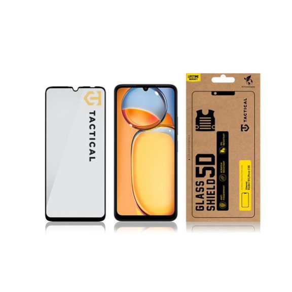 Tactical Glass Shield 5D Xiaomi Redmi 13C 4G/5G/ Poco C65 kijelzővédő üvegfólia, fekete