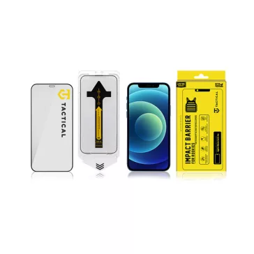   Tactical Impact Barrier Apple iPhone 12/12 Pro tempered glass kijelzővédő fólia felhelyező kerettel