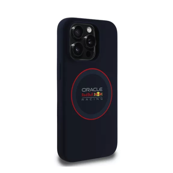 Red Bull Red Ring iPhone 15 Pro szilikon MagSafe tok, tengerészkék