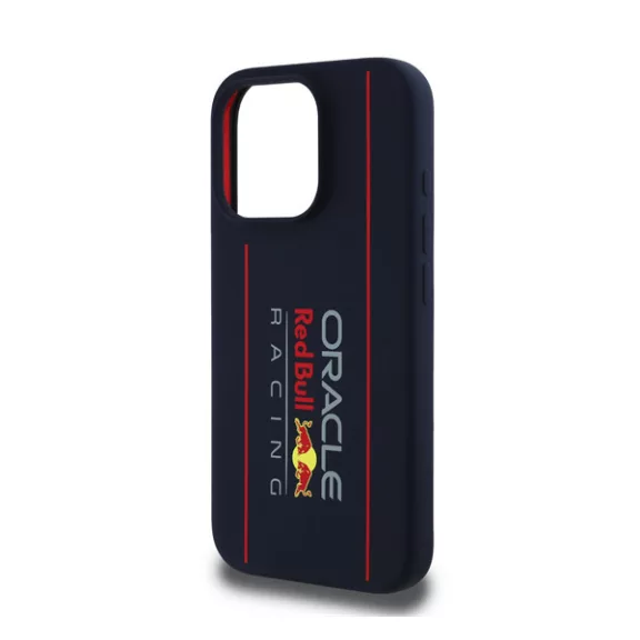 Red Bull Vertical Logo iPhone 16 Pro szilikon MagSafe tok, tengerészkék