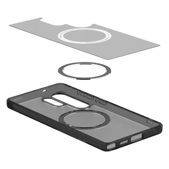 Spigen Ultra Hybrid MagFit Samsung Galaxy S25 Ultra tok, Frost Black, fekete