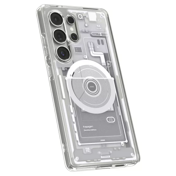Spigen Ultra Hybrid MagFit Samsung Galaxy S25 Ultra tok, Zero One, fehér