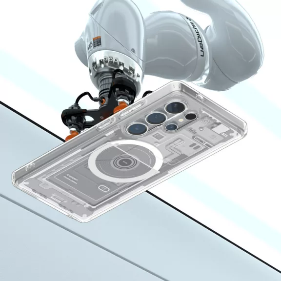 Spigen Ultra Hybrid MagFit Samsung Galaxy S25 Ultra tok, Zero One, fehér