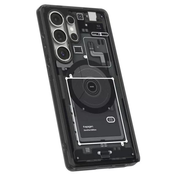 Spigen Ultra Hybrid MagFit Samsung Galaxy S25 Ultra tok, Zero One, fekete