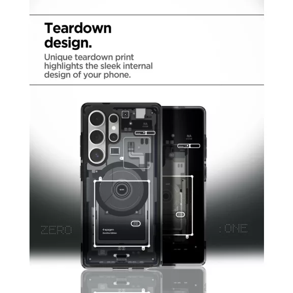 Spigen Ultra Hybrid MagFit Samsung Galaxy S25 Ultra tok, Zero One, fekete