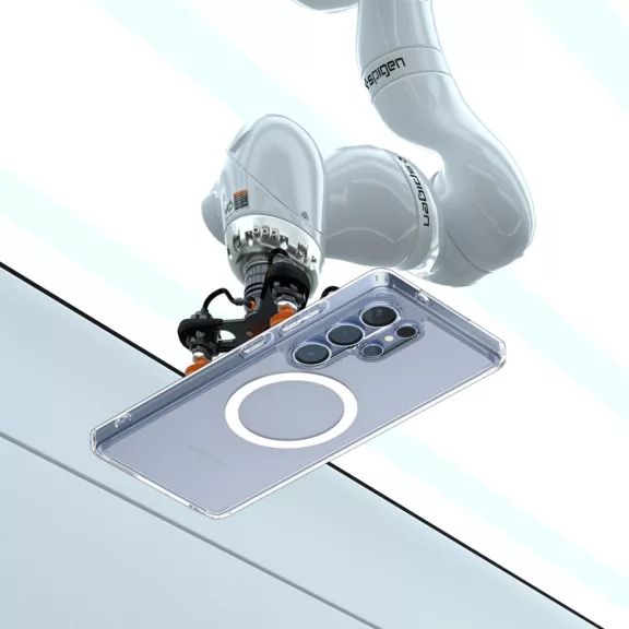 Spigen Ultra Hybrid MagFit Samsung Galaxy S25 Ultra tok, átlátszó-fehér