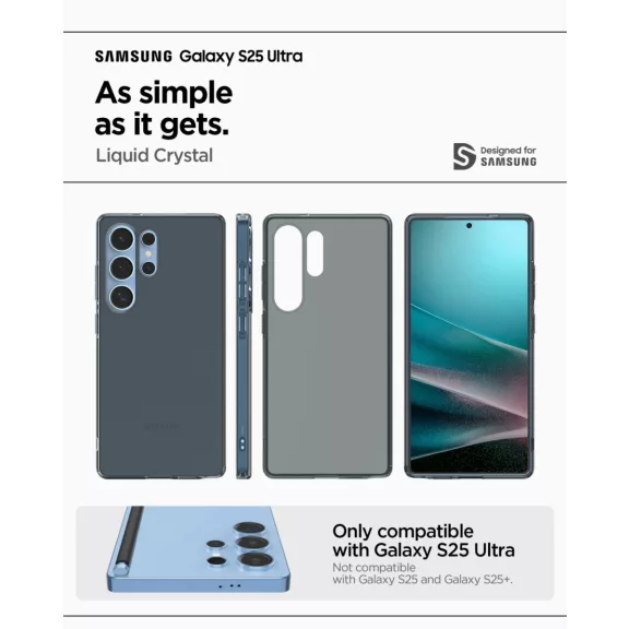 Spigen Liquid Crystal Samsung Galaxy S25 Ultra tok, Space Crystal, átlátszó