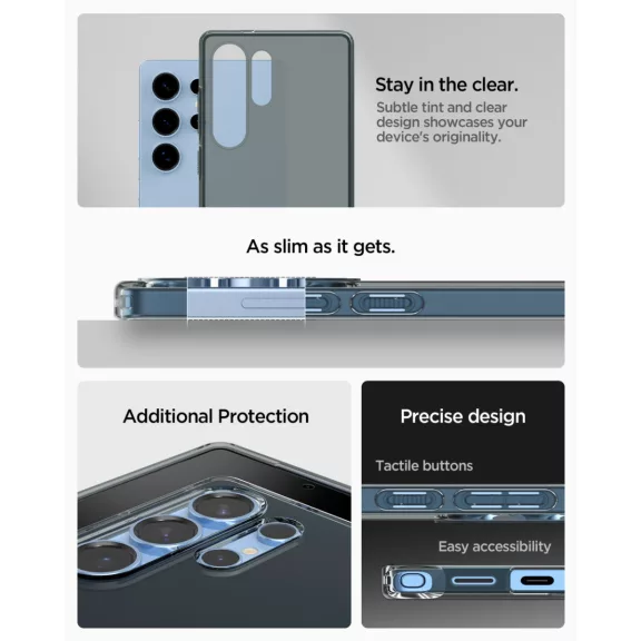 Spigen Liquid Crystal Samsung Galaxy S25 Ultra tok, Space Crystal, átlátszó
