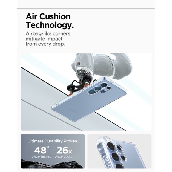 Spigen Liquid Crystal Samsung Galaxy S25 Ultra tok, Crystal Clear, átlátszó