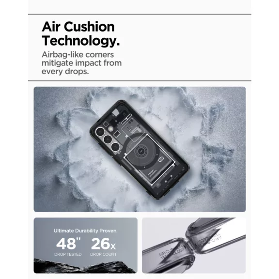 Spigen Ultra Hybrid MagFit Samsung Galaxy S25 tok, Zero One, fekete