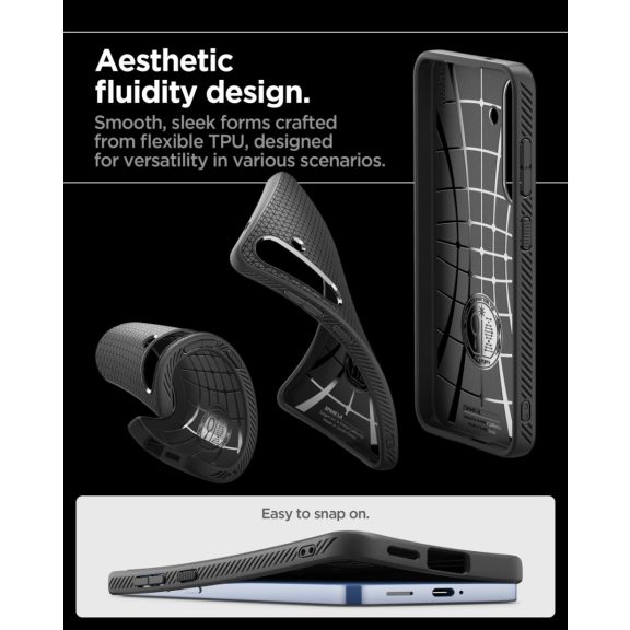 Spigen Liquid Air Samsung Galaxy S25 tok, Matte Black, fekete