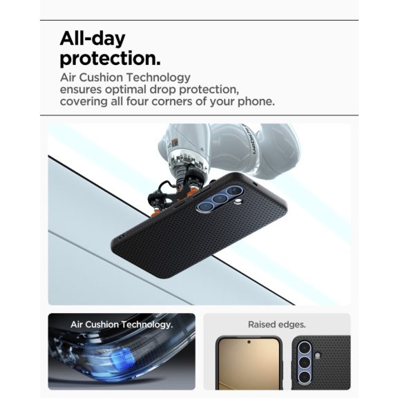 Spigen Liquid Air Samsung Galaxy S25 tok, Matte Black, fekete