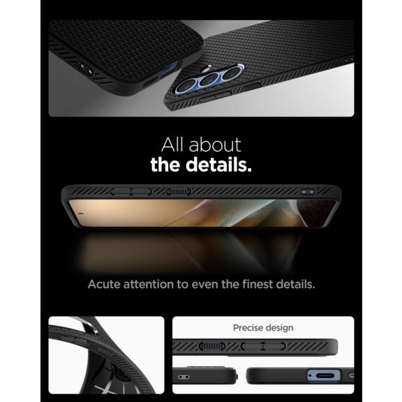 Spigen Liquid Air Samsung Galaxy S25 tok, Matte Black, fekete