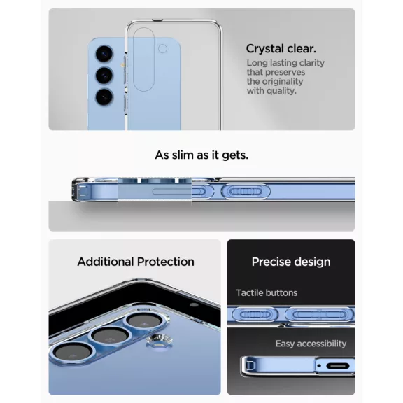 Spigen Liquid Crystal Samsung Galaxy S25 tok, Crystal Clear, átlátszó