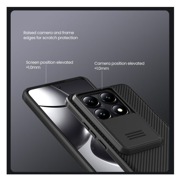 Nillkin CamShield Pro Xiaomi 14T Pro kemény hátlap tok, fekete