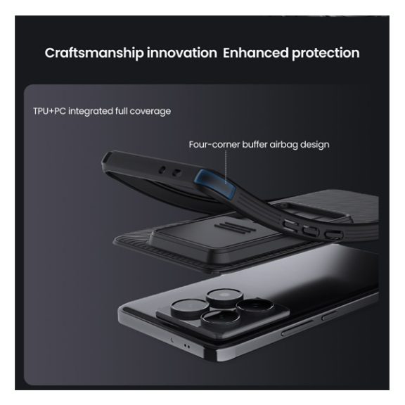 Nillkin CamShield Pro Xiaomi 14T Pro kemény hátlap tok, fekete