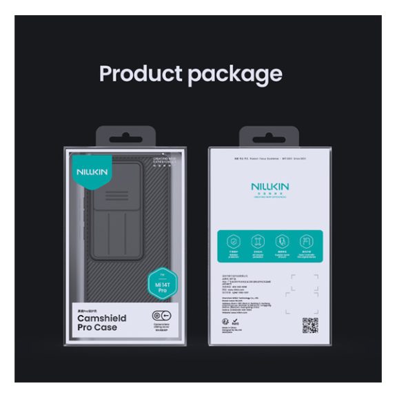 Nillkin CamShield Pro Xiaomi 14T Pro kemény hátlap tok, fekete