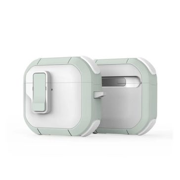 Dux Ducis PECP AirPods 4 műanyag/szilikon tok, fehér-zöld
