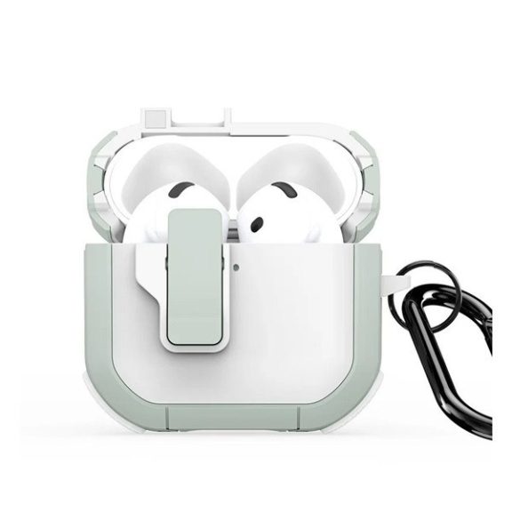 Dux Ducis PECP AirPods 4 műanyag/szilikon tok, fehér-zöld