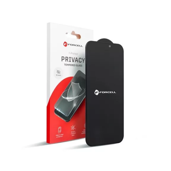 Forcell Privacy Iphone 15 Pro betekintésgátló kijelzővédő üvegfólia,fekete
