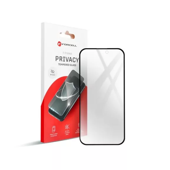 Forcell Privacy Iphone 12 Pro Max betekintésgátló kijelzővédő üvegfólia, fekete