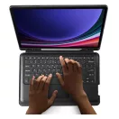 Dux Ducis DK Samsung Tab S10 Plus/S9 Plus/S9 FE Plus kihajtható tok vezeték nélküli billentyűzettel, háttérvilágítással, fekete