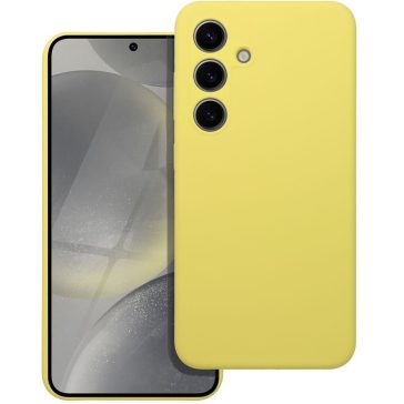 2mm Samsung Galaxy S25+ szilikon tok, világos sárga