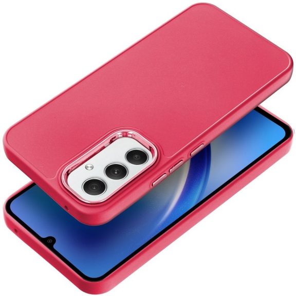 Frame Samsung Galaxy S25+ közepesen ütésálló tok kameravédő kerettel, magenta