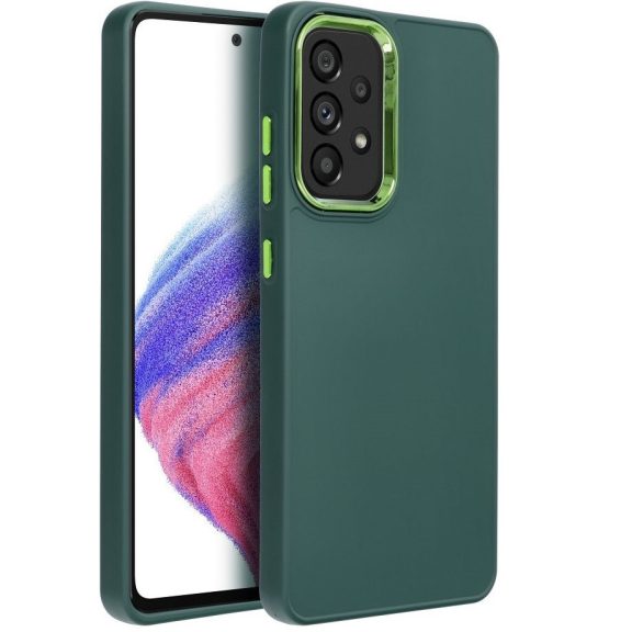 Frame Samsung Galaxy S25+ közepesen ütésálló tok kameravédő kerettel, zöld