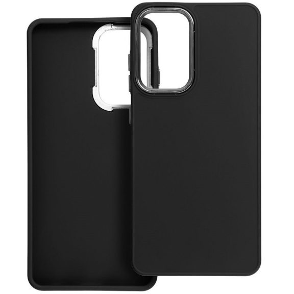 Frame Samsung Galaxy S25+ közepesen ütésálló tok kameravédő kerettel, fekete