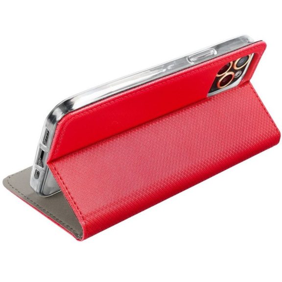 Magnet Samsung Galaxy S25+ mágneses flip tok, piros