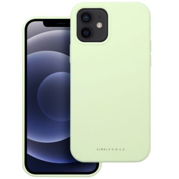   Roar Samsung Galaxy S25+ prémium szilikon tok velúr béléssel, világoszöld