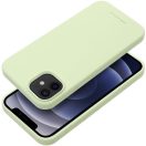 Roar Samsung Galaxy S25+ prémium szilikon tok velúr béléssel, világoszöld