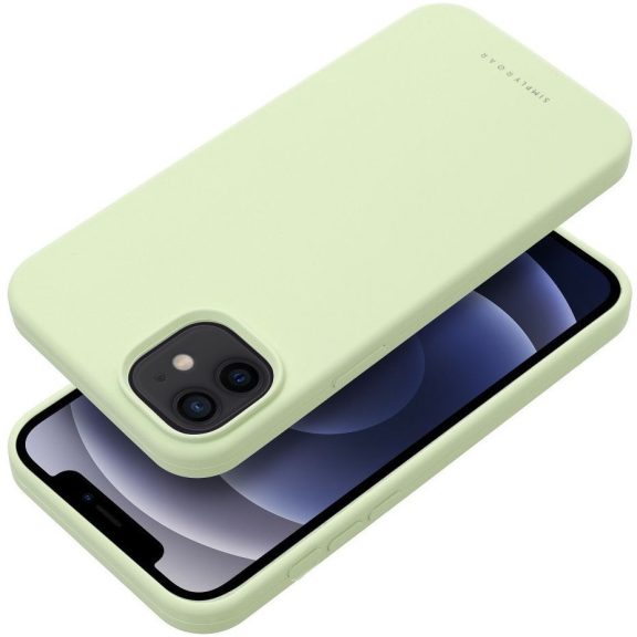 Roar Samsung Galaxy S25+ prémium szilikon tok velúr béléssel, világoszöld