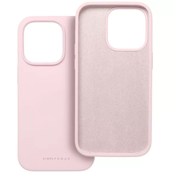 Roar Samsung Galaxy S25 Ultra prémium szilikon tok velúr béléssel, világos rózsaszín