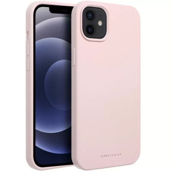 Roar Samsung Galaxy S25 Ultra prémium szilikon tok velúr béléssel, világos rózsaszín