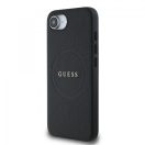Guess PU Grained Classic Logo Apple iPhone 17e / iPhone 16e MagSafe tok, fekete